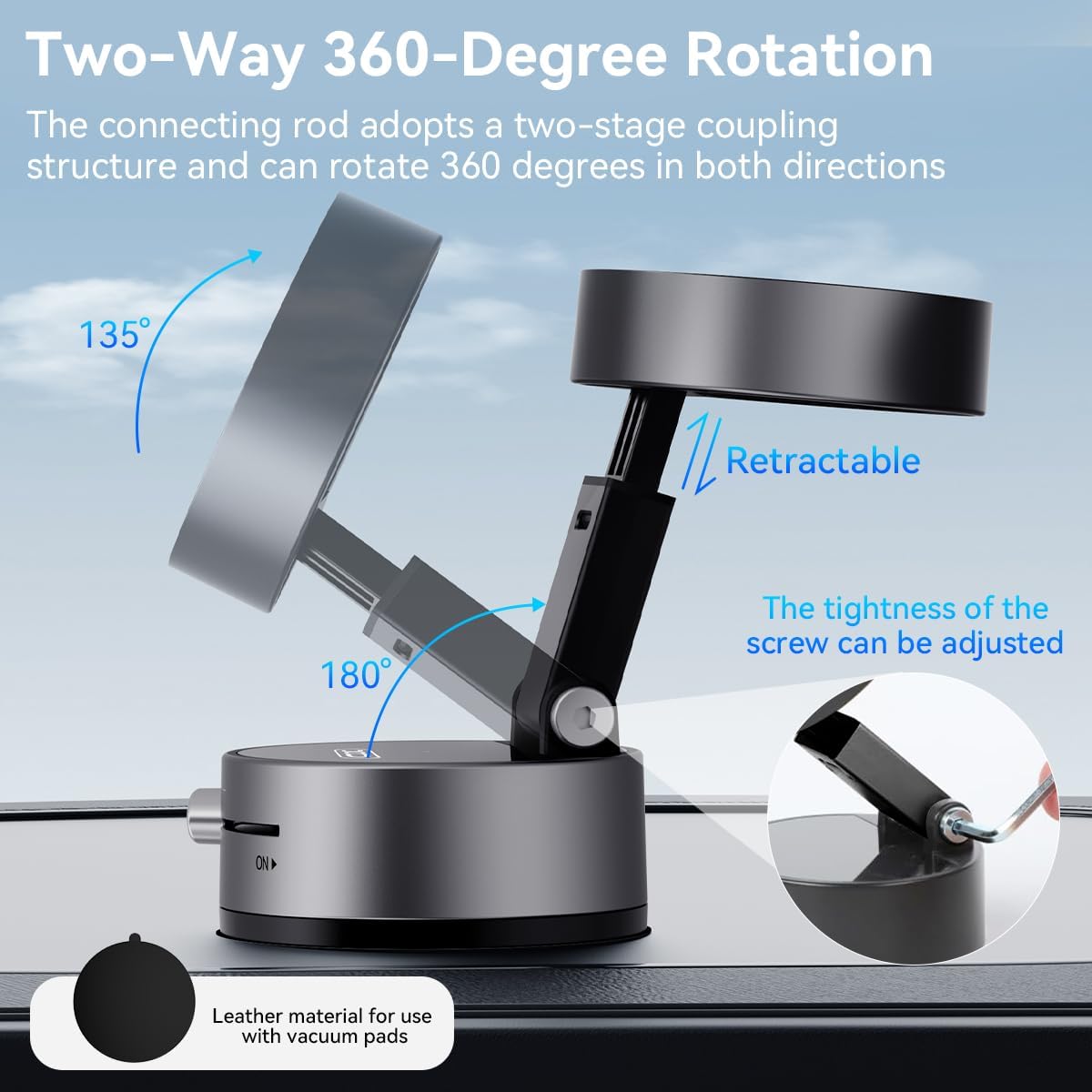 Soporte Magnético 360° para Celular — Auto y Escritorio